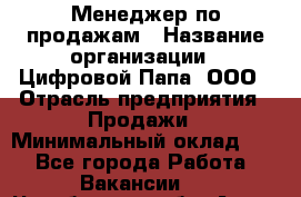 Менеджер по продажам › Название организации ­ Цифровой Папа, ООО › Отрасль предприятия ­ Продажи › Минимальный оклад ­ 1 - Все города Работа » Вакансии   . Челябинская обл.,Аша г.